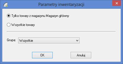 SOSPA System Obsługi SPA_ j Rys. 49. Przygotowanie listy dla inwentaryzacji. Po stworzeniu listy mamy dwie kolumny z taką samą ilością towaru: Stan poprzedni oraz Stan aktualny. 8.5.2.