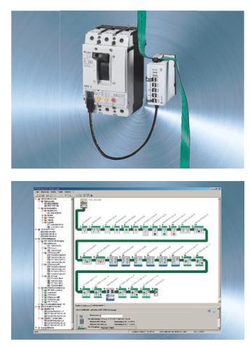 Wyłącznik NZM zapewnia stopniowany system sygnałów ostrzegawczych, które są dostarczane do jednostki nadrzędnej poprzez interfejs SmartWire-DT.