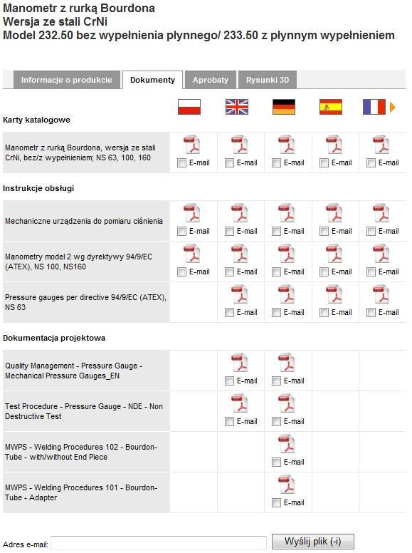 dokumentów według różnych kryteriów.