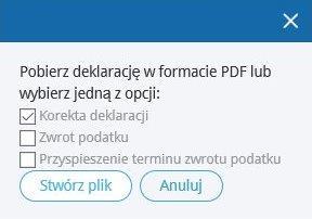 wprowadzić kwotę podatku do zwrotu przez Urząd Skarbowy. Zapisujemy deklaracje.