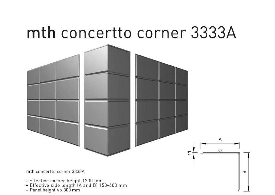 mth concertto narożniki 3333A mth concertto naroŝniki 3333A - Efektywna wysokość