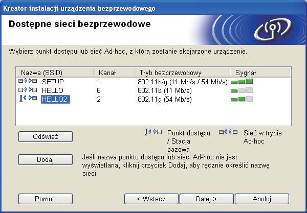 h 18 Wybierz Z kablem (zalecane), a następnie  Adres MAC (adres