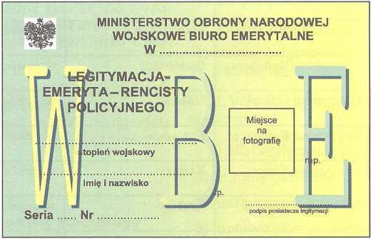 Legitymacje wydane według poniższego wzoru zachowywały ważność do 28.11.2015 r.