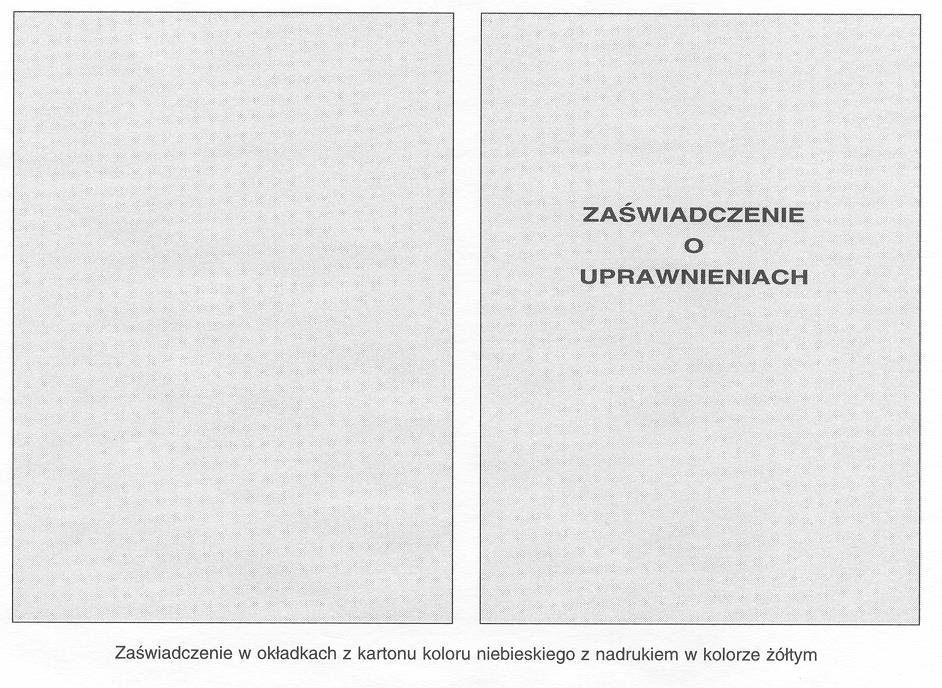 Wzór nr 26c Do 20 ZAŚWIADCZENIE O UPRAWNIENIACH