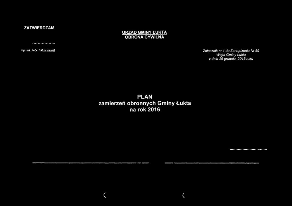 N r 59 Wójta Gminy Łukta z dnia 29 grudnia 2015