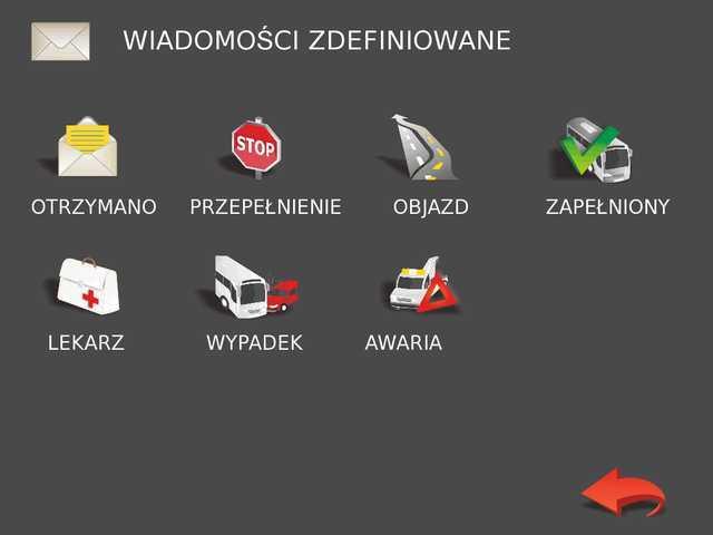 należy wybrać ikonę predefiniowanych wiadomości: