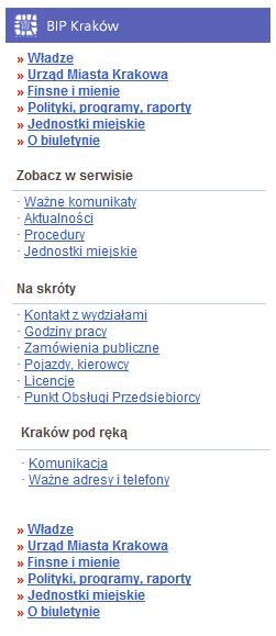 Serwisy specjalne W przypadku serwisów powiązanych z platformą, które nie są zbudowane w oparciu o podstawowy układ serwisu (np.