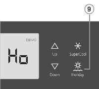 Obsługa Chłodzenie z funkcją SuperCool u krótko nacisnąć przycisk SuperCool Fig. 2 (8). w Na wskaźniku świeci symbol SuperCool Fig. 2 (19). w Temperatura chłodzenia spada do najniższej wartości.