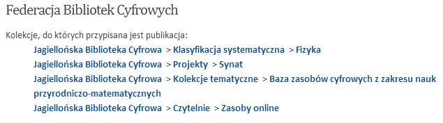 przez inną osobę, która przypisała ją do innych dziedzin rolnictwa i bibliotekarstwa (Il. 3.3). W efekcie w bazie znajdują się dwa opisy tego samego zasobu, a żaden z nich nie jest prawidłowy.