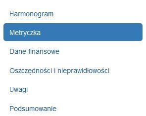 3.2.BUDOWA HARMONOGRAMU ZAKŁADKI ORAZ NAWIGACJA Budowa harmonogramu opiera się na zakładkach. Kolejność zakładek (od najwyższej do najniższej) nie jest przypadkowa.