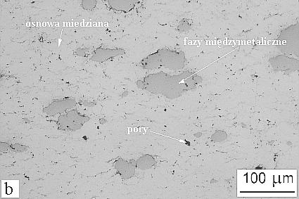 była identyfikacja uzyskanych w wyniku syntezy faz oraz sprawdzenie głębokości dyfuzji atomów tytanu i aluminium w głąb miedzi.