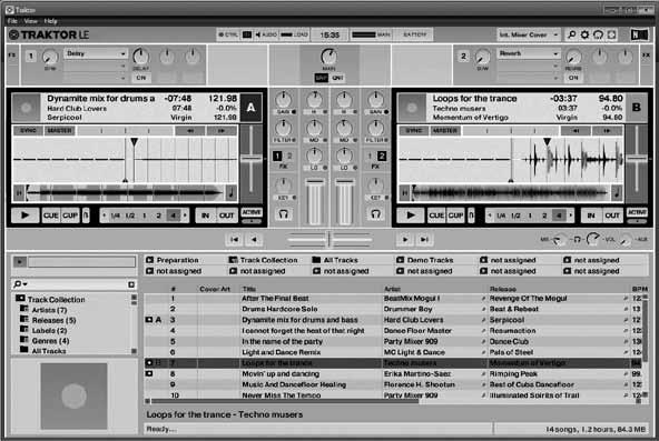 6 - EFEKTY: Reverb, Delay I Flanger 6.2 Elementy sterowania efektami w urządzeniu DJConsole Rmx2 Premium Efekty to modyfikacje dźwięku stosowane w czasie rzeczywistym.