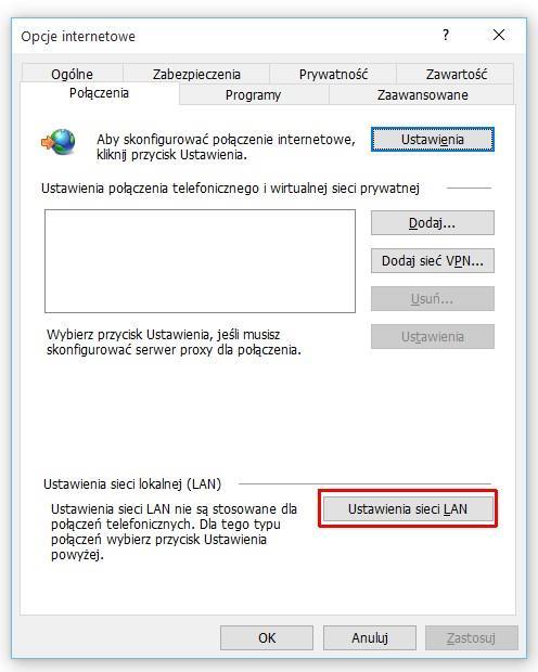 3. Konfiguracja przeglądarki Internet Explorer/Edge Instrukcja dotyczy przeglądarki IE11. W poprzednich wersjach wygląd i układ poszczególnych okien może się różnić.