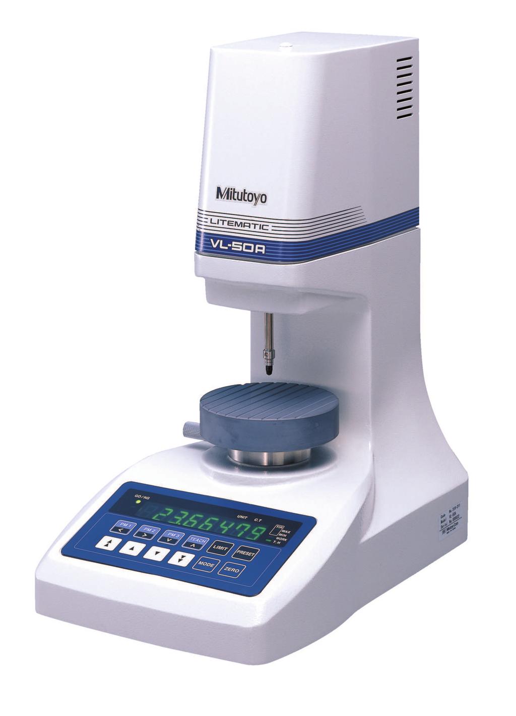 I/O Seria 318 Wysokiej precyzji, bezpieczne i łatwe w obsłudze urządzenie pomiarowe LITEMATIC VL-5 posiada następujące zalety: Nacisk pomiarowy,1 N (1 gf) i rozdzielczość,1 µm.