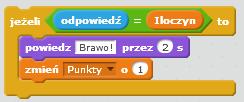 Prosimy, aby uczniowie dołączyli fragment skryptu i sprawdzili teraz działanie programu. Czy program działa prawidłowo?