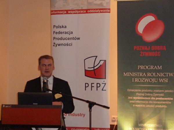 Otwarcia konferencji dokonał Andrzej Gantner - dyrektor generalny Polskiej Federacji Producentów Żywności Związek Pracodawców. Konferencja odbyła się 14 kwietnia br.