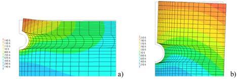 2a) yield to higher concrete cover displacement and crack width is increasing moving outward.