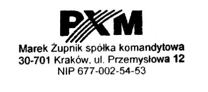 pl http://www.pxm.pl DEKLARACJA ZGODNOŚCI z dyrektywą nr 2004/108/WE i 2006/95/WE Nazwa producenta: Adres producenta: PXM Marek Żupnik sp. k. ul.