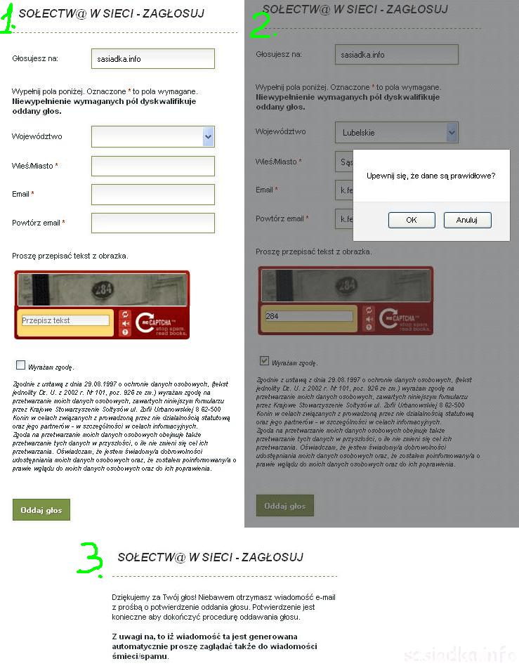 Po kolejnych krokach na email zostanie wysłany link weryfikacyjny, który musi