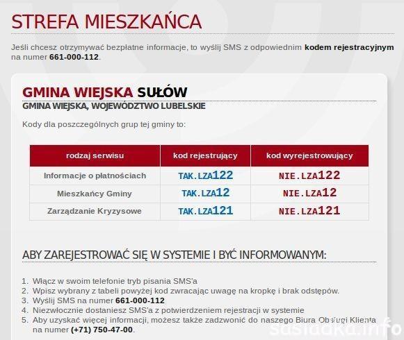 Wójt Gminy Sułów informuje, że nasza gmina została włączona do SiSMS.pl to system do bezpośredniej komunikacji i ostrzegania mieszkańców Gmin i Miast w Polsce.