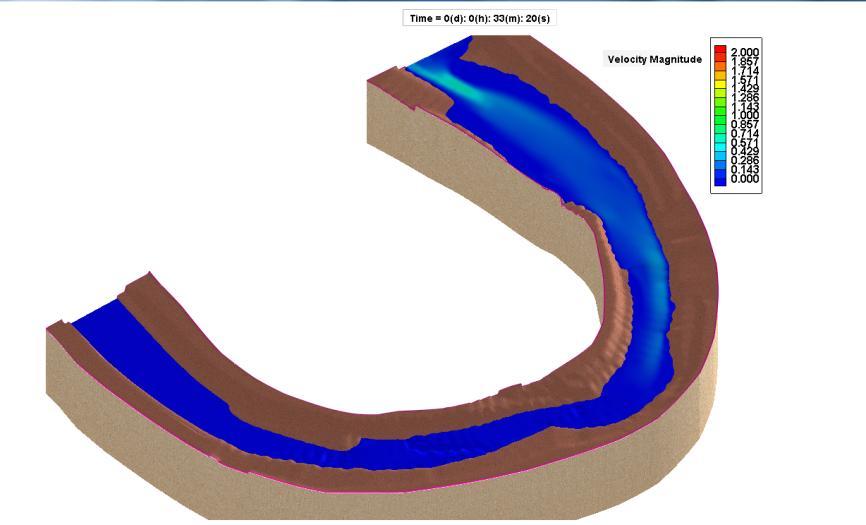 5. Wyniki badań 5.4Modelowanie CCHE2D Q=4m 3.