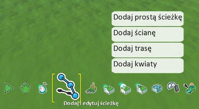 Śceżk mogą wytyczać równeż drog, po których należy sę poruszać, by dotrzeć do celu. Śceżk tworzymy poprzez wybrane narzędza Dodaj edytuj śceżkę.