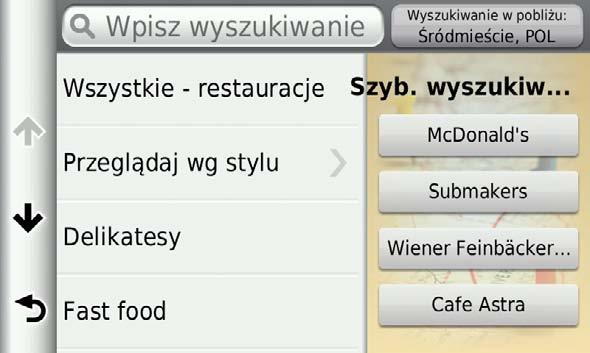 Wyszukiwanie pozycji Wyszukiwanie miejsca przy użyciu współrzędnych Zanim będzie można wyszukać pozycję przy użyciu współrzędnych, konieczne jest dodanie skrótu do narzędzia do wyszukiwania