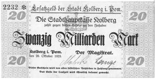 Ko obrzeg (Kolberg)- 5 marek (3 ró ne odmiany podpisów) 12.11.1918 wydane przez Magistrat, Schoenawa 13, 14, 14, razem 3 sztuki II/III 150,- 1179.