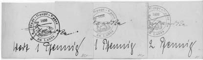 L bork (Lauenburg)- 1/2 i 1 marka (1914) oraz 5 i 10 fenigów (1919) wydane przez Magistrat, Schoenawa 2, 3, 13, 14, razem 4 sztuki I/II 120,- 118