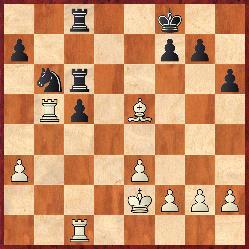 12.Obrona Nimzowitscha [E38] Nakagawa (Japonia) 1905 Hepworth (Anglia) 2080 1.d4 Sf6 2.c4 e6 3.Sc3 Gb4 4.Hc2 c5 5.Sf3 0 0 6.Gg5 h6 7.Gh4 b6 8.e3 Gb7 9.Ge2 d6 10.0 0 Gc3 11.Hc3 Se4 12.Hc2 Hc7 13.