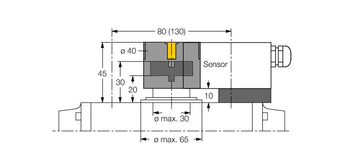 Akcesoria montażowe Typ Nr kat. Rysunek wymiarowy BTS-DSU35-Z01 6900229 Zestaw montażowy czujników podwójnych przeznaczony dla większych napędów obrotowych: Dystans i pierścień maks.