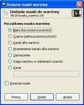 w tym miejscu całkowicie przezroczysta, biały powoduje całkowitą