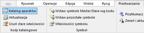 Przeglądanie katalogu aparatury Dostarczone z programem katalogi aparatury, zawierają szczegółowe opisy urządzeń używanych w podczas procesu projektowania.