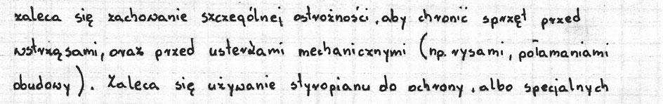 Zdający nie potrafili wymienić czynności w celu przeprowadzenia diagnostyki i usunięcia usterek. Częściową diagnostykę przedstawia poniższy przykład. Ad. VII.