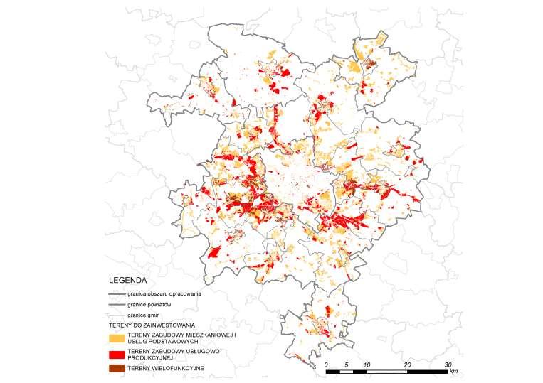 TERENY DO ZAINWESTOWANIA Na podstawie SUiKZP gmin oraz opracowania dla miasta Poznania (źródło: MPU) Procent