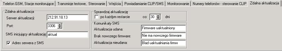 SATEL GPRS-T4 21 CLIP-OUT1 OUT4 w polu można określić, czy i w jaki sposób CLIP z danego telefonu ma sterować wyjściem. Dostępne są następujące opcje: 0: BRAK CLIP nie steruje wyjściem, 1: Zał.