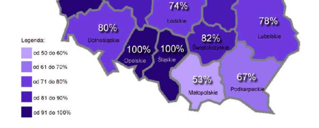 Na nowych zasadach przeprowadzono w województwie pomorskim konkursy ogłoszone w01r. Źródło: badanie ewaluacyjne pn.