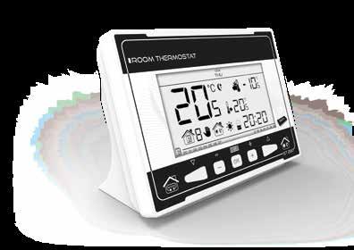 Elementy rozbudowy systemu: R-6 Bezprzewodowy REGULATOR POKOJOWY R-6 k Bezprzewodowy REGULATOR POKOJOWY PODTYNKOWY Funkcje: sterowanie temperaturą pokojową, tygodniowy program ogrzewania, program