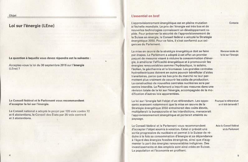 Ta strona jest najistotniejsza. Po lewej stronie widnieje temat inicjatywy, dokładne pytanie zadawane w referendum oraz zalecenia Rady Federalnej i parlamentu.