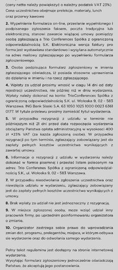 Koszt udziału 1 osoby w wydarzeniu wynosi: 1 grudnia 2017 r., Centrum Konferencyjne Zielna, Warszawa 2195 pln do 31.03 2495 pln do 21.04 2795 pln od 22.