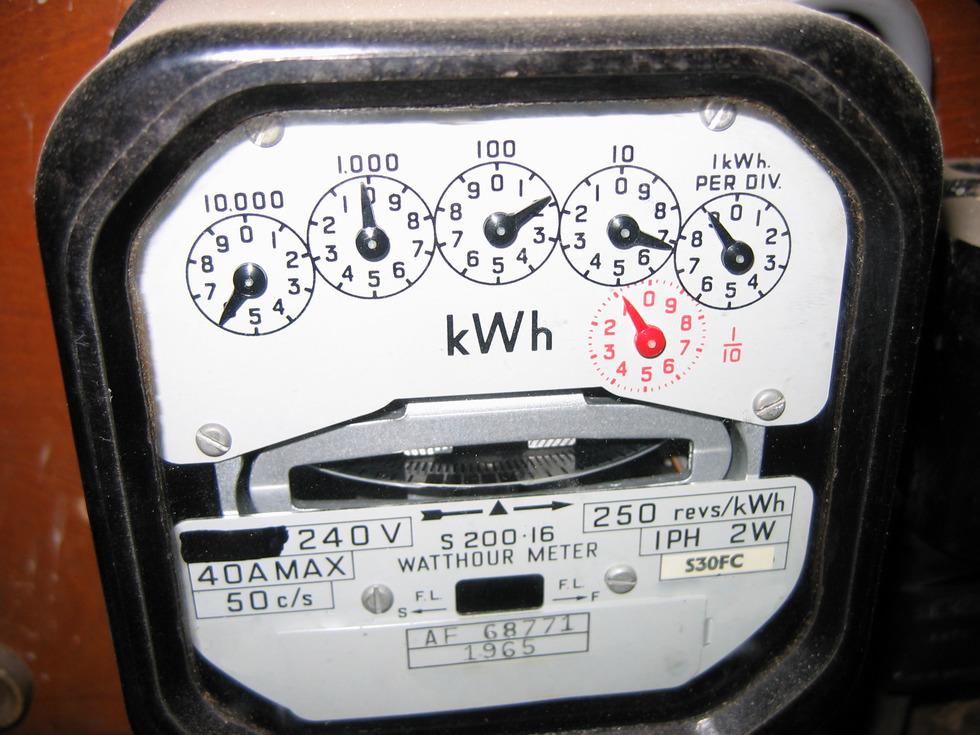 Podsumowanie wiadomości o elektryczności Ilustracja 11. Zdjęcie fragmentu licznika energii elektrycznej 1. 2. 3. 4. 5. 6.