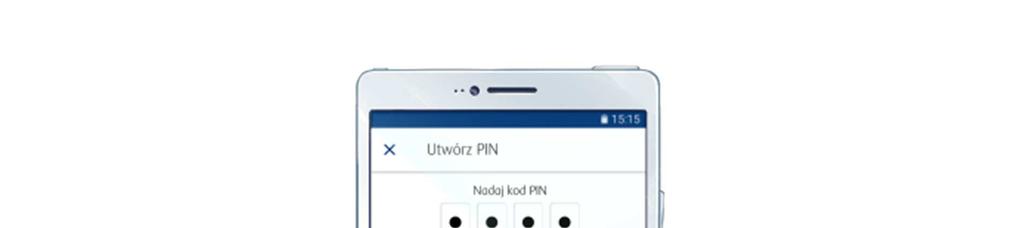 5. Wprowadź hasło do serwisu internetowego ipko. 6. Nadaj PIN do aplikacji. Będziesz go używać do logowania do aplikacji IKO oraz potwierdzać nim przelewy, doładowania i inne operacje w IKO. 7.