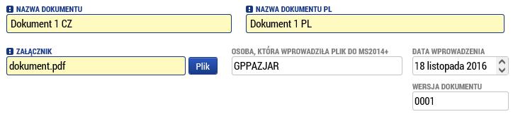 Wpływ transgraniczny Zakładka zawiera kilka pól tekstowych, w których należy opisać, w jaki sposób poszczególne punkty zostały zrealizowane.