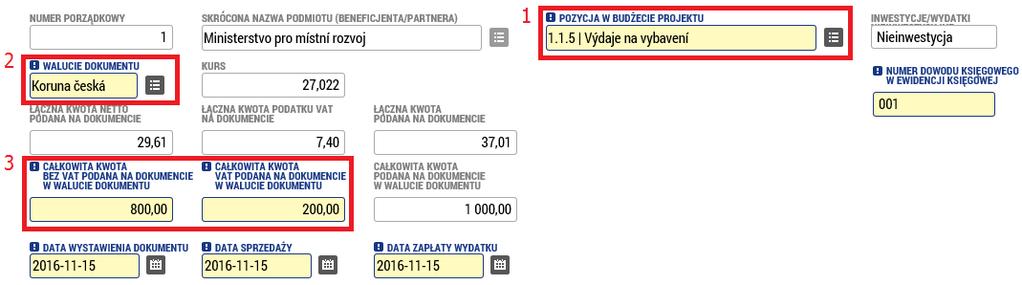 wystawiony. Jeśli są to bezpośrednio euro, to wpisuje się kwotę z dokumentu bez jej przeliczania.