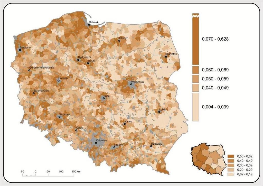 Ocena obszarów wiejskich pod względem: walorów przyrodniczo-kulturowych, zagospodarowania turystycznego, warunków