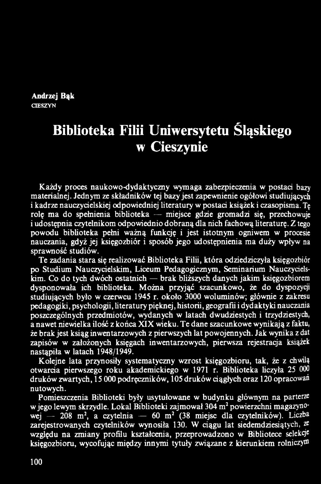 Tę rolę ma do spełnienia biblioteka miejsce gdzie gromadzi się, przechowuje i udostępnia czytelnikom odpowiednio dobraną dla nich fachową literaturę.