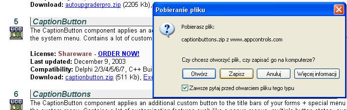 aplikację przy starcie systemu Windows. Na przykładzie tej grupy pokażę, jak pozyskiwać i instalować komponenty. 5.