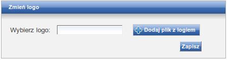 W dolnym formularzu można załadować logo biura/firmy. Będzie ono widoczne u góry aplikacji dla wszystkich Firm.