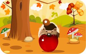 Jesienią, jesienią sady się rumienią; czerwone jabłuszka pomiędzy zielenią.