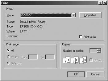 1. Z menu File (Plik) aplikacji wybierz polecenie Print Setup (Ustawienia drukowania) lub Print (Drukuj).